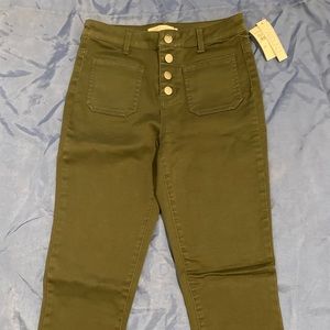 forest green high waisted pants